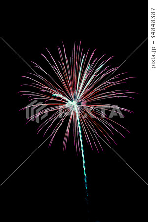 Beautiful Colorful New year fireworks  34848387