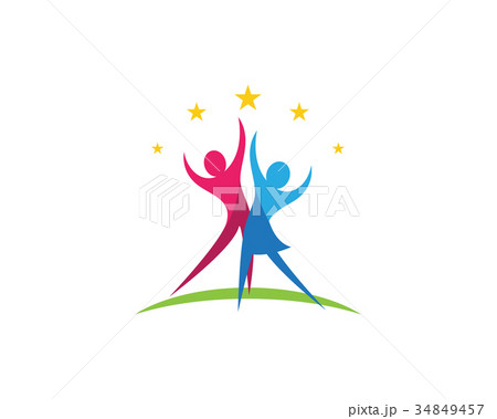 Human character logo sign Human character logo sign 34849457