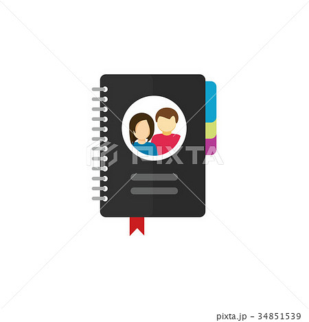 Notepad for contacts vector icon illustration 34851539