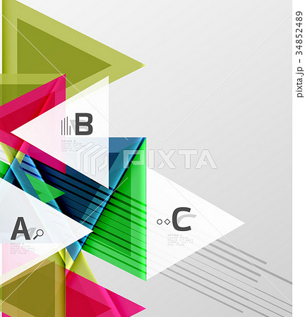Color triangles background design 34852489