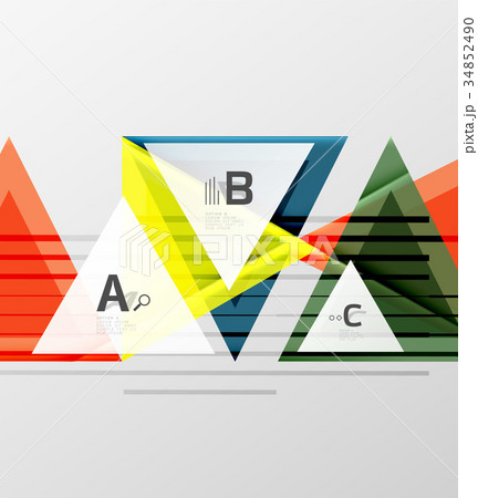 Color triangles background design 34852490