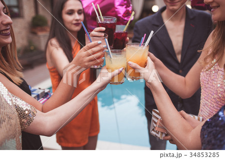 Celebration party. Joyful friends company 34853285