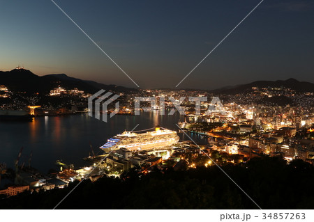 長崎港夜景 34857263