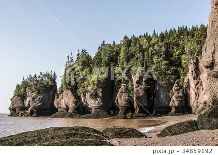 famous Hopewell Rocks geologigal formations at low 34859192