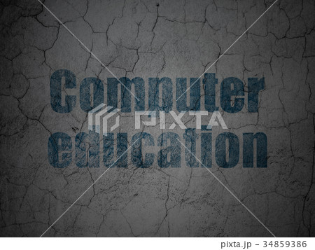 Learning concept: Computer Education on grunge Learning concept: Computer Education on grunge 34859386