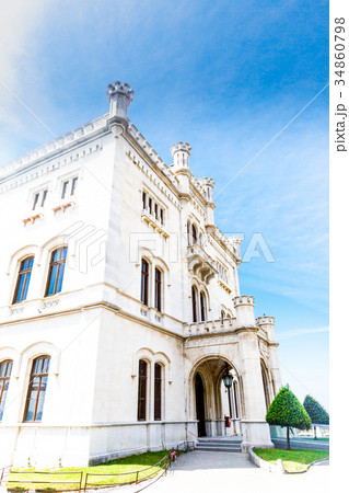 Miramare castle on the gulf of Trieste, Italy 34860798