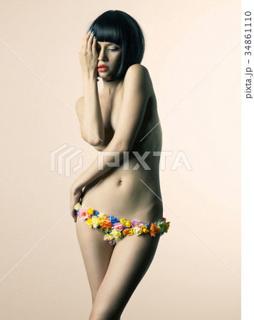 Lady in floral bikini Lady in floral bikini 34861110