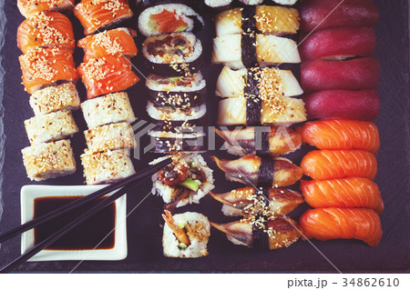 Japanese sushi dish 34862610
