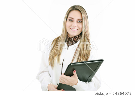 Smiling medical doctor. Isolated Smiling medical doctor. Isolated 34864075