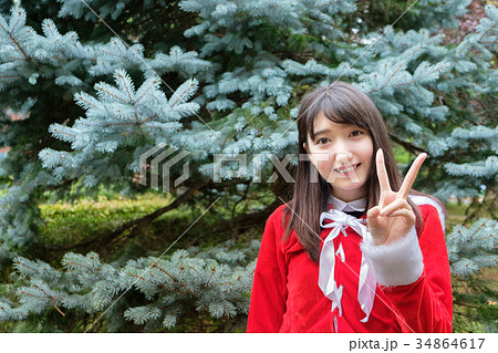 サンタの女性 34864617