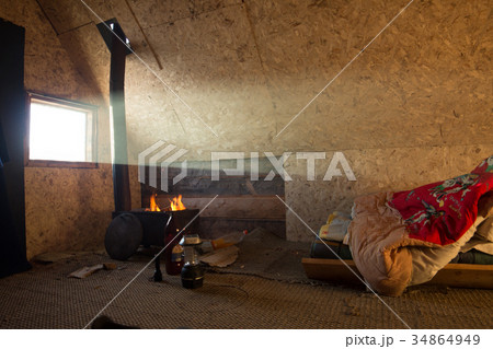Beam of light to room in morning winter Khovsgol. Beam of light to room in morning winter Khovsgol. 34864949