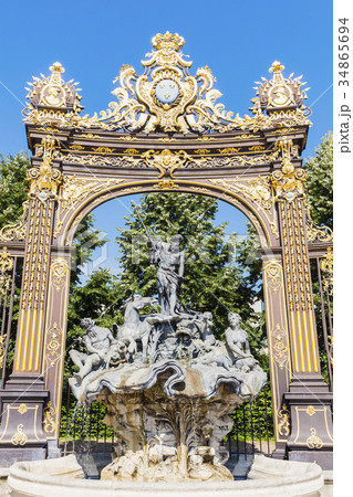 France, Grand Est, Nancy, Fountain on Place Stanislas France, Grand Est, Nancy, Fountain on Place Stanislas 34865694