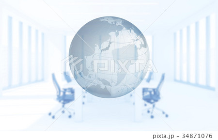 オフィスと地球イメージ オフィスと地球イメージ 34871076
