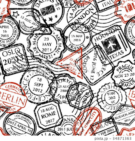 Postal stamps pattern Postal stamps pattern 34871363