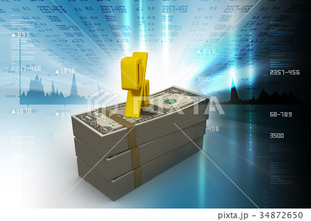 Dollar notes with percentage sign 34872650