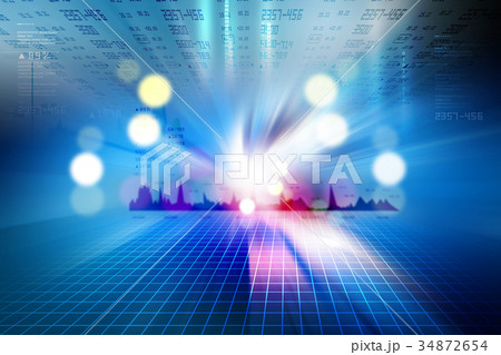 Stock exchange graph 34872654