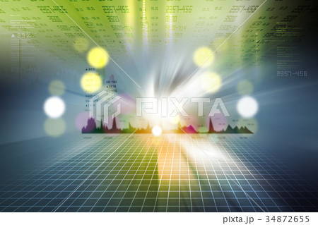 Stock exchange graph 34872655