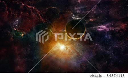 Space. Sci fi. A stars, planets, nebulas. 34874113