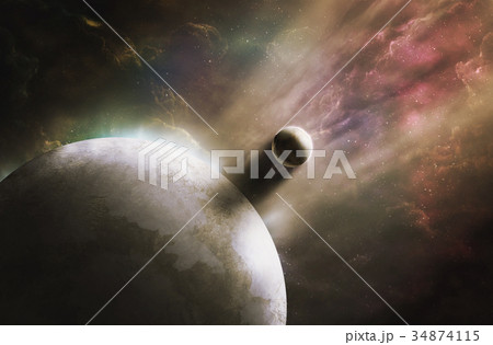 Space. Sci fi. A stars, planets, nebulas. 34874115