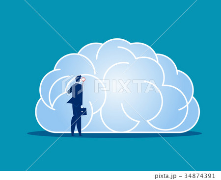 Businessman and brain searching. Concept business. 34874391