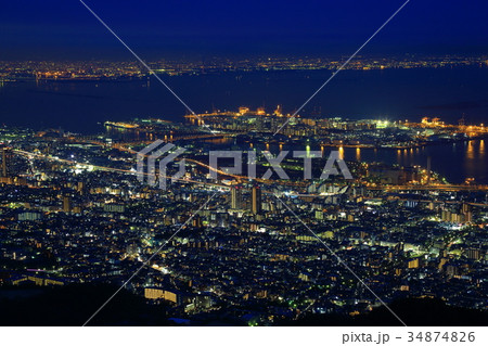 神戸　摩耶山からの夜景　掬星台 34874826