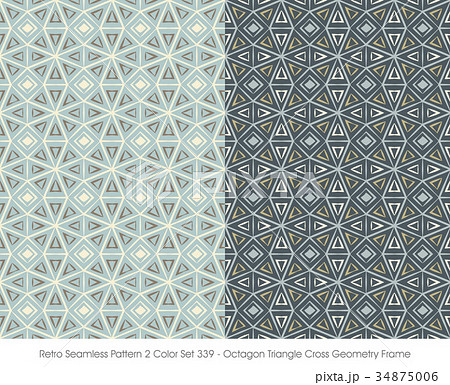 Retro Seamless background image two color set 34875006