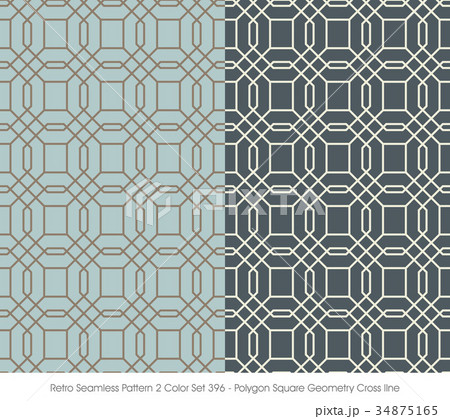 Retro Seamless background image two color set Retro Seamless background image two color set 34875165