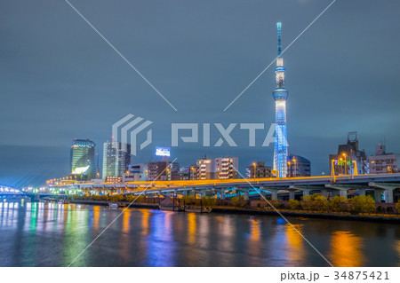 View of Tokyo Sky Tree, the highest free-standing View of Tokyo Sky Tree, the highest free-standing 34875421