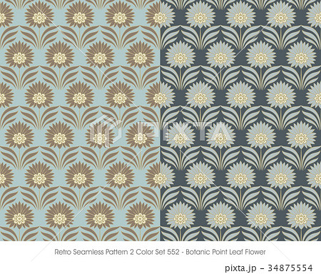 Retro Seamless background image two color set Retro Seamless background image two color set 34875554