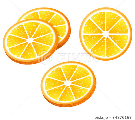 オレンジの輪切りのイラスト素材