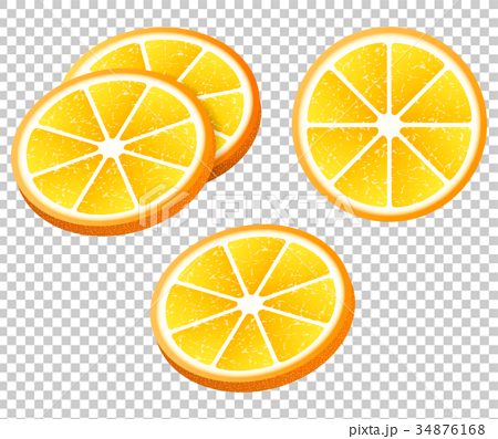 オレンジの輪切りのイラスト素材