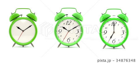 Set of 4 green alarm clocks Set of 4 green alarm clocks 34876348