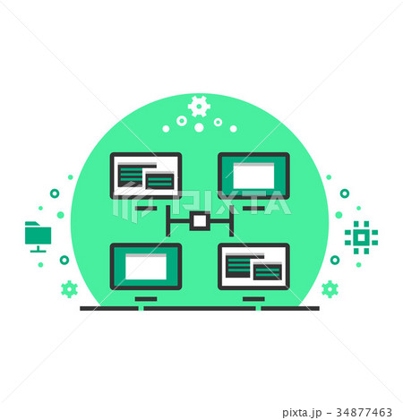 Network vector illustration. High-tech topic. 34877463