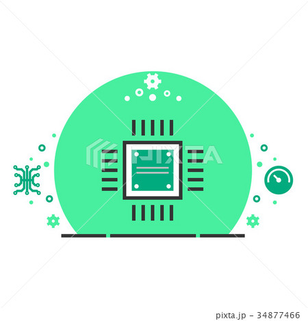 System board vector image. High-tech topic. System board vector image. High-tech topic. 34877466