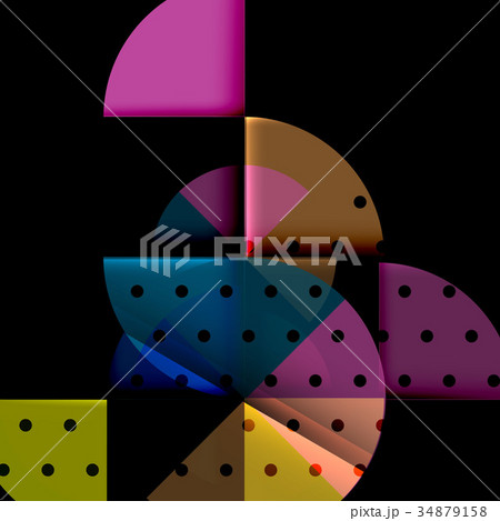 Circle elements on black background 34879158
