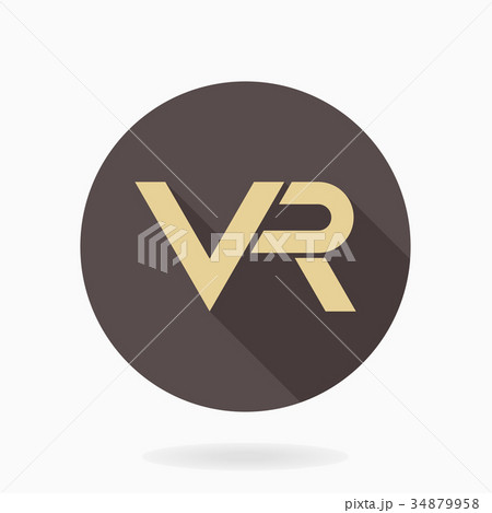 Fine Vector Flat Icon With VR Logo 34879958