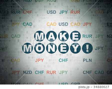 Finance concept: Make Money! on Digital Data Paper Finance concept: Make Money! on Digital Data Paper 34880027