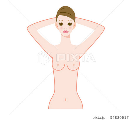 女性　裸 34880617