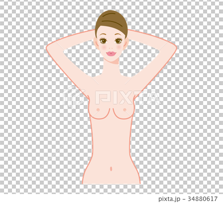 女性　裸 34880617