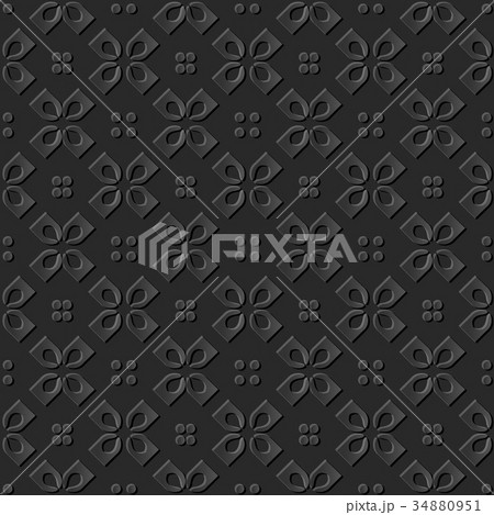 Dark 3D paper cut art retro seamless background Dark 3D paper cut art retro seamless background 34880951