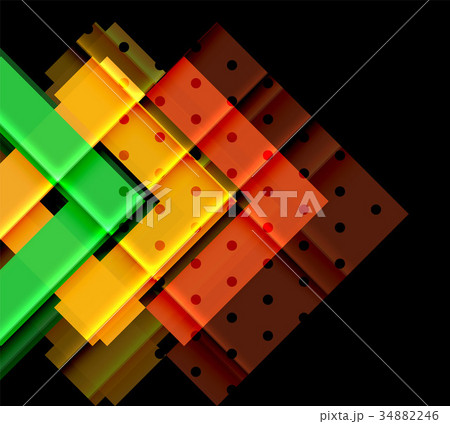 Color arrows on black background 34882246