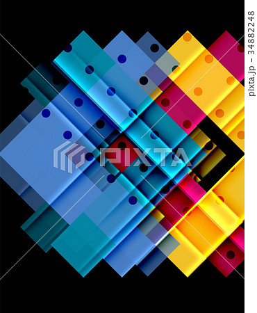 Color arrows on black background 34882248