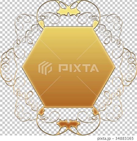 Metallic Textured Ornament | Octagon Gold | Baroque ornament Metallic Textured Ornament | Octagon Gold | Baroque ornament 34883165