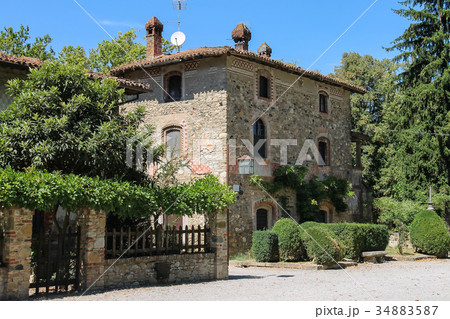 Old building in medieval Grazzano Visconti, Italy 34883587