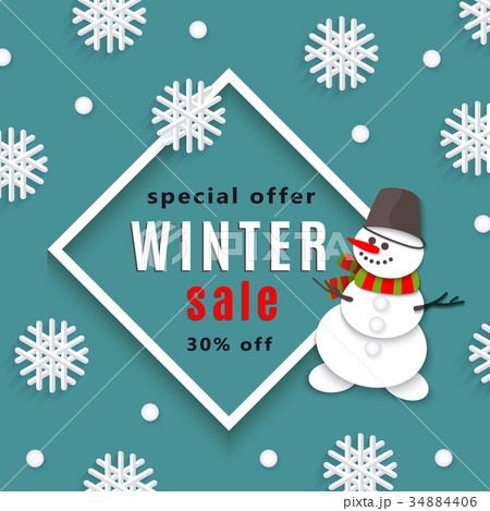 vector winter sale poster template 34884406
