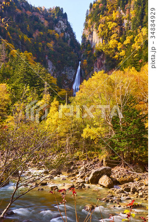 層雲峡 流星の滝と紅葉 34884929