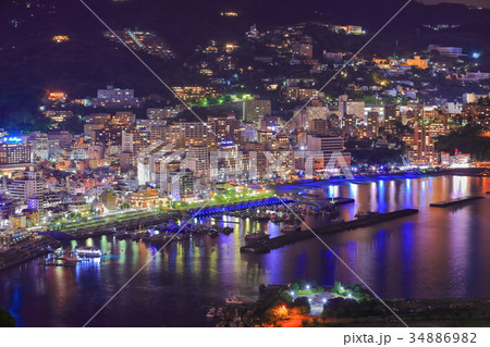 熱海温泉街夜景 34886982