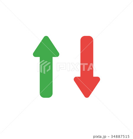 Vector concept of two arrows pointing up and down 34887515