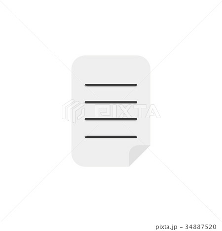 Flat design style vector of written paper 34887520