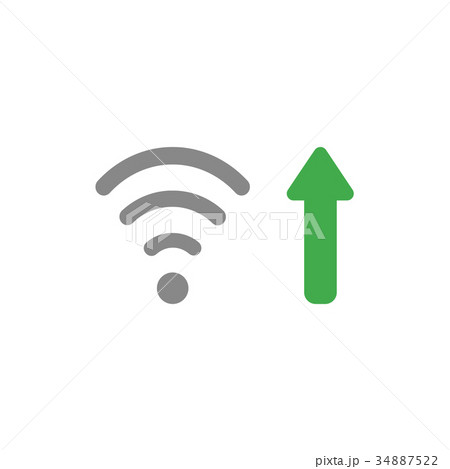 Vector concept of wifi with arrow pointing up 34887522